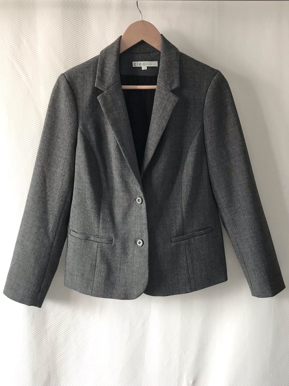 Cleo Petite Grey Structured Blazer Business Suit Jacket Workwear Size 6